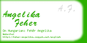 angelika feher business card