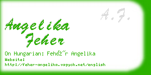 angelika feher business card